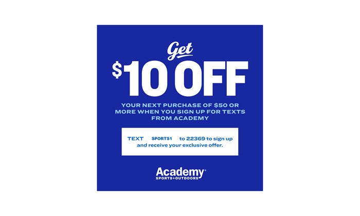 Academy Sports + Outdoors Get $10 Off
