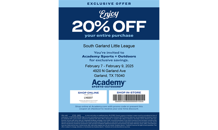 Academy Sports + Outdoors Get 20% Off